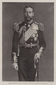 Het nieuwste portret van de hertog van Cornwall en York, Zijne Koninklijke Hoogheid in admiraalskostuum door English Photographer