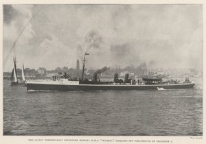 Het laatste torpedobootjagerongeluk, HMS Wizard, beschadigd bij Portsmouth op 5 december door English Photographer