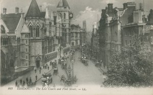 De Rechtbanken en Fleet Street, Londen door English Photographer