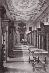 De Bibliotheek Queens College, Oxford door English Photographer