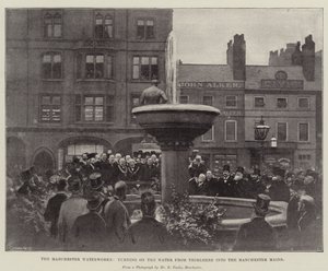 De waterwerken van Manchester, het water van Thirlmere naar de leidingen van Manchester door English Photographer