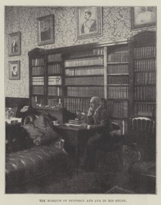 De Markies van Dufferin en Ava in zijn Studie door English Photographer