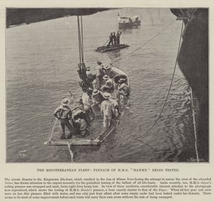De Middellandse Zeevloot, Pinnace van HMS Hawke wordt getest door English Photographer