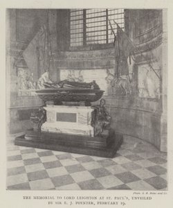 Het monument voor Lord Leighton in St. Pauls, onthuld door Sir E J Poynter, 19 februari door English Photographer