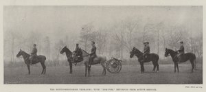 De Montgomeryshire Yeomanry, met Pom-Pom, teruggekeerd van actieve dienst