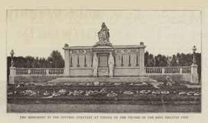 Het Monument op de Centrale Begraafplaats in Wenen voor de Slachtoffers van de Ringtheaterbrand