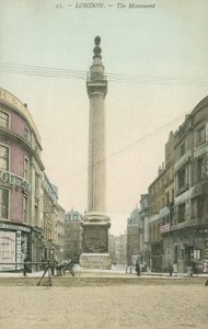 Het Monument voor de Grote Brand, Londen door English Photographer