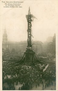 De Nelson viering op Trafalgar Square, Londen, 21 oktober 1905 door English Photographer