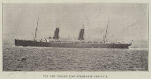 Het nieuwe Cunard Line stoomschip Campania door English Photographer