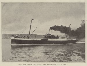 De Nieuwe Route naar Caen, het Stoomschip Calvados door English Photographer