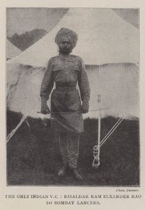 De enige Indiase VC, Risaldar Ram Elxander Rao, 1e Bombay Lancers