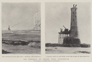 De voortgang van de vuurtoren van Beachy Head