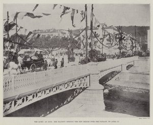 De koningin in Nice, Hare Majesteit opent de nieuwe brug over de Paillon op 27 april door English Photographer