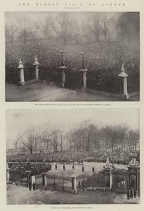Het bezoek van de koningin aan Londen door English Photographer
