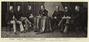 De Aftredende Gouverneur-Generaal van India en zijn Raad door English Photographer