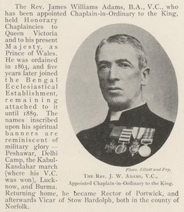 De Eerwaarde J W Adams, VC, benoemd tot Gewone Kapelaan van de Koning door English Photographer
