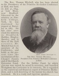 De Eerwaarde Thomas Mitchell, Voorzitter van de Primitive Methodist Conference in Hull