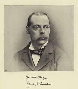 De Zeer Eerwaarde Lord Randolph Churchill, voormalig Minister van Financiën en ex-Leider van het Lagerhuis door English Photographer