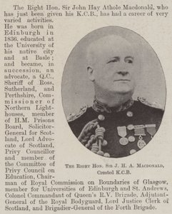 De zeer eerbiedwaardige Sir J H A Macdonald, benoemd tot KCB door English Photographer