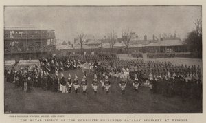 De Koninklijke Review van het Samengestelde Huishoudelijke Cavalerie Regiment in Windsor door English Photographer