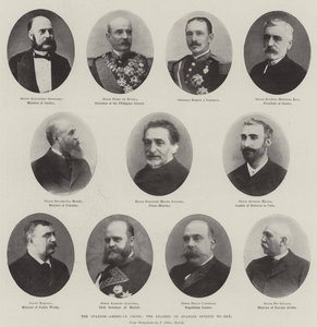De Spaans-Amerikaanse crisis, de leiders van de Spaanse opinie vandaag door English Photographer