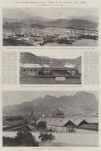 De Spaans-Amerikaanse oorlog, uitzichten van St Vincent, Kaapverdië door English Photographer