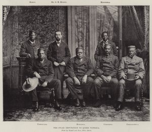 De Swazi-delegatie aan koningin Victoria door English Photographer