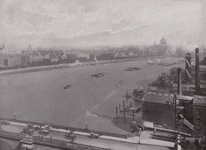 De Theems en Oostelijke Sectie van de Victoria Embankment door English Photographer