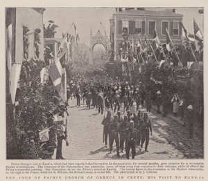 De rondreis van prins George van Griekenland in Kreta, zijn bezoek aan Kandia door English Photographer