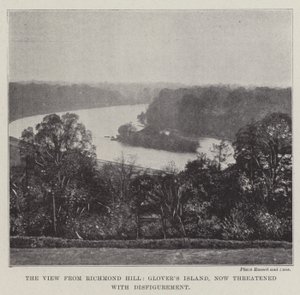 Het Uitzicht vanaf Richmond Hill, Glovers Island, nu bedreigd met Verminking door English Photographer