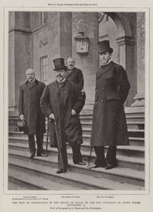 Het condoleancebezoek van de Prins van Wales aan de hertog van Orleans in Stowe House, 14 september door English Photographer
