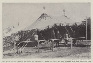 Het bezoek van de Duitse keizer aan Palestina, paviljoen gestuurd door de sultan voor gebruik door de keizer door English Photographer