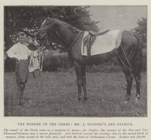 De Winnaar van de Derby, Mr J Gubbinss Ard Patrick door English Photographer