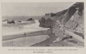 Het wrak van de City of Rio de Janeiro, Strand, Cliff House en Seal Rocks, San Francisco Haven