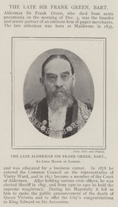 De overleden Wethouder Sir Frank Green, Baronet, Voormalig Burgemeester van Londen door English Photographer