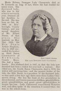 De overleden douairière Lady Clanmorris door English Photographer