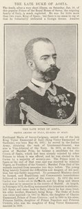 De wijlen hertog van Aosta, prins Amadeo van Italië, ex-koning van Spanje