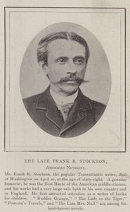 De overleden Frank R Stockton, Amerikaanse romanschrijver door English Photographer
