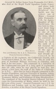 De overleden Generaal Sir A. J. L. Fremantle, voormalig Gouverneur van Malta door English Photographer