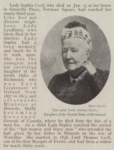 De overleden Lady Sophia Cecil, dochter van de vierde hertog van Richmond door English Photographer