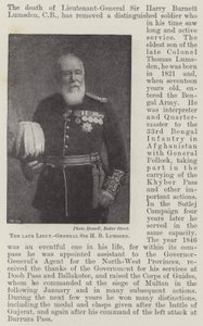De overleden luitenant-generaal Sir H B Lumsden door English Photographer