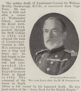 De wijlen luitenant-generaal Sir W H Goodenough