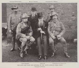 De overleden Lord Loch en officieren van de Zuid-Afrikaanse veldmacht door English Photographer