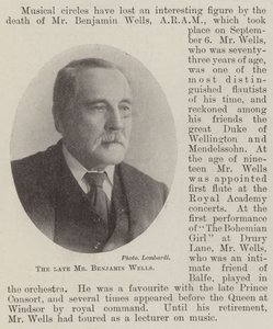 De overleden Mr. Benjamin Wells