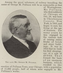 De overleden Mr George M Pullman door English Photographer