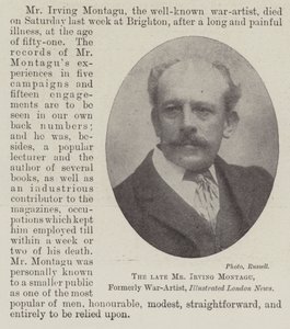 Wijlen Mr Irving Montagu, voormalig oorlogskunstenaar, Illustrated London News