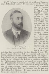 De overleden Mr. T H Ismay