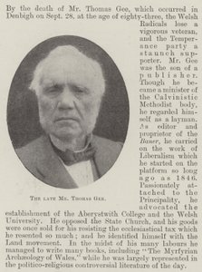 De overleden Mr Thomas Gee