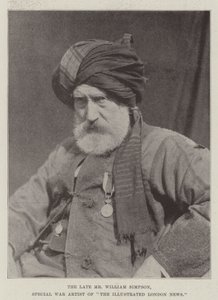 De overleden Mr William Simpson, Speciale Oorlogskunstenaar van The Illustrated London News door English Photographer