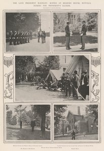 De overleden President McKinley, Scènes bij Milburn House, Buffalo, tijdens de Ziekte van de President